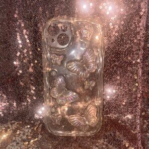 Clear Butterfly 14 Plus Phone Case